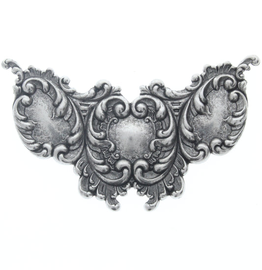 Classic Silver Scroll Victorian Charm, ea