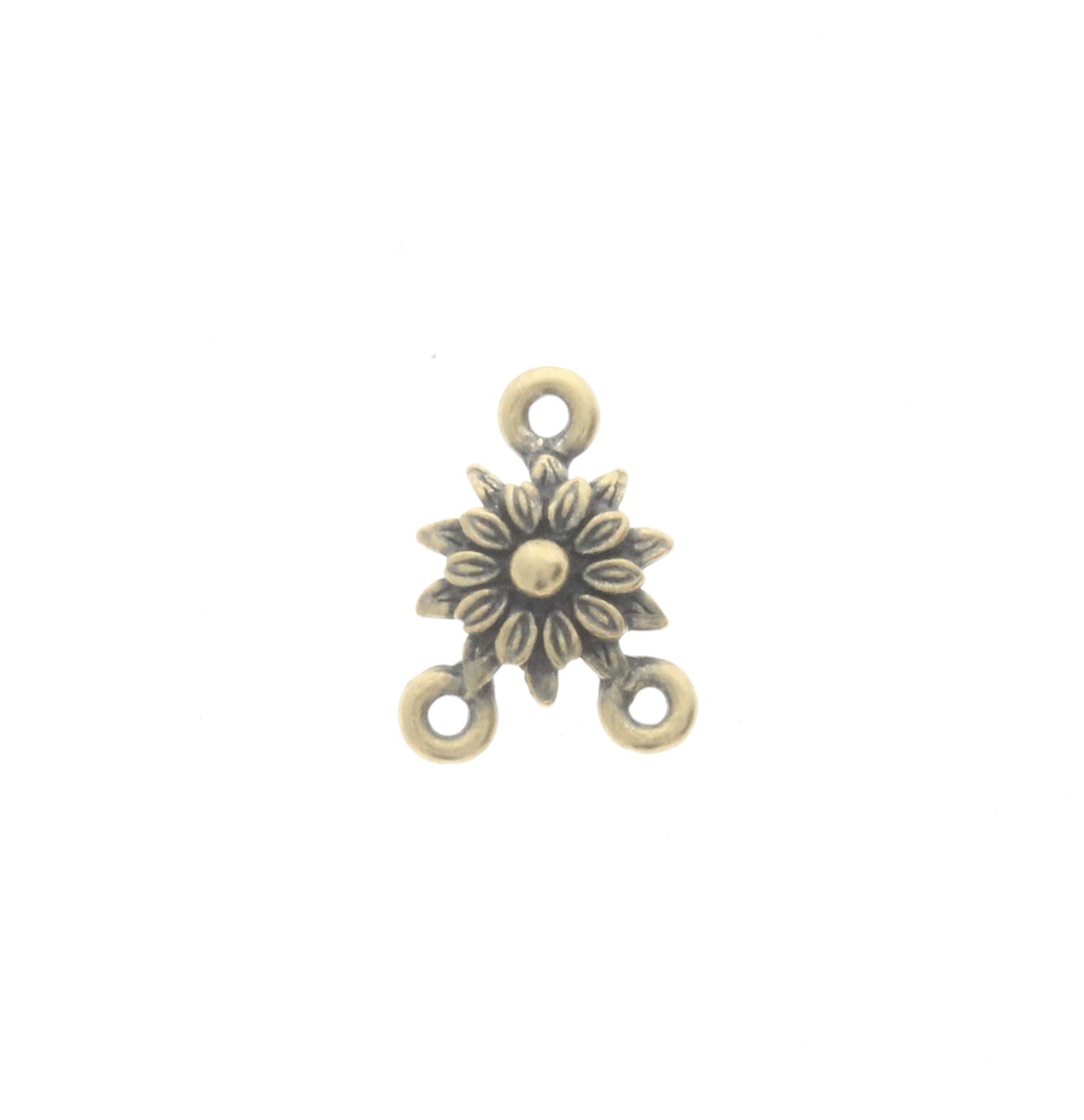 Small Flower Connector w/3 rings, Pk/6