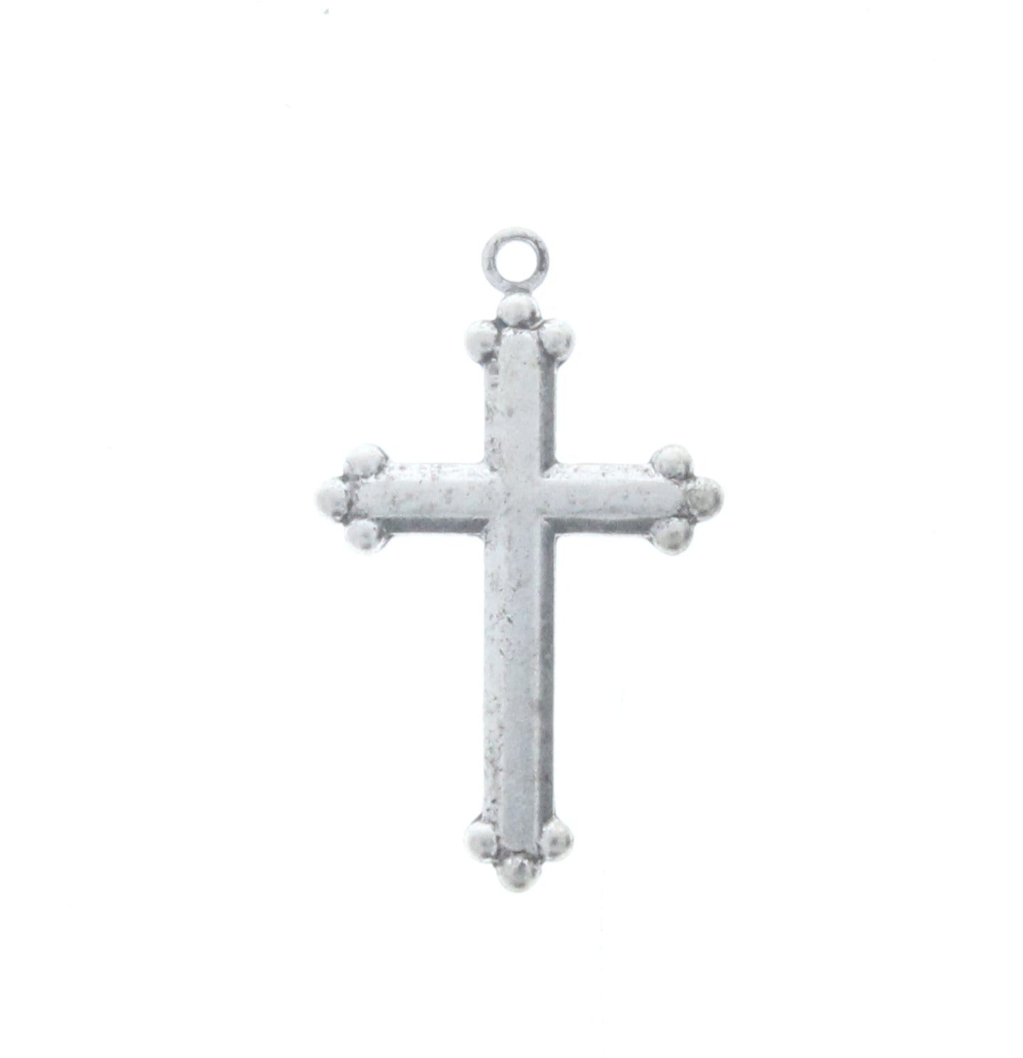 Small Classic Silver Cross Charm, Pk/6