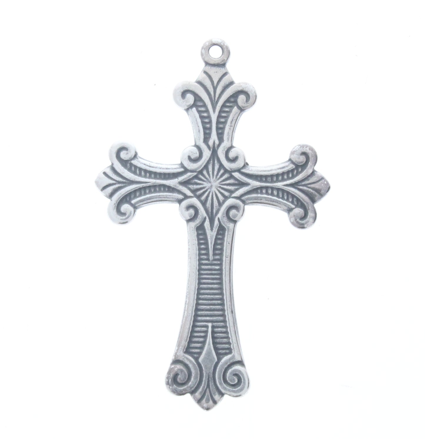 Designed Cross Charm, Pk/6