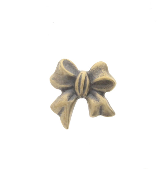 Antique Brass Small Bow Charm, Pk/6