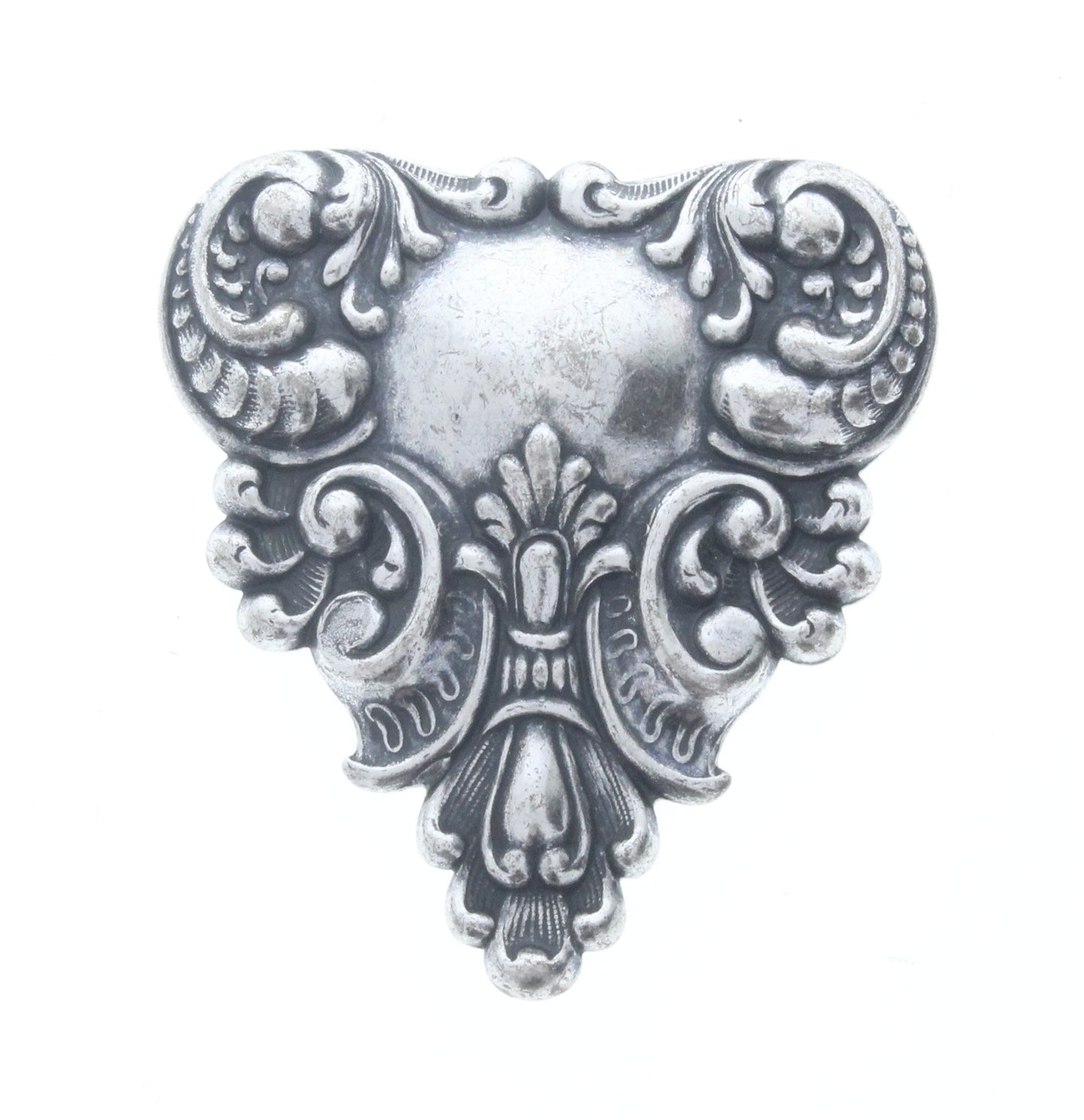 Fancy Victorian Heart Charm, Pk/2