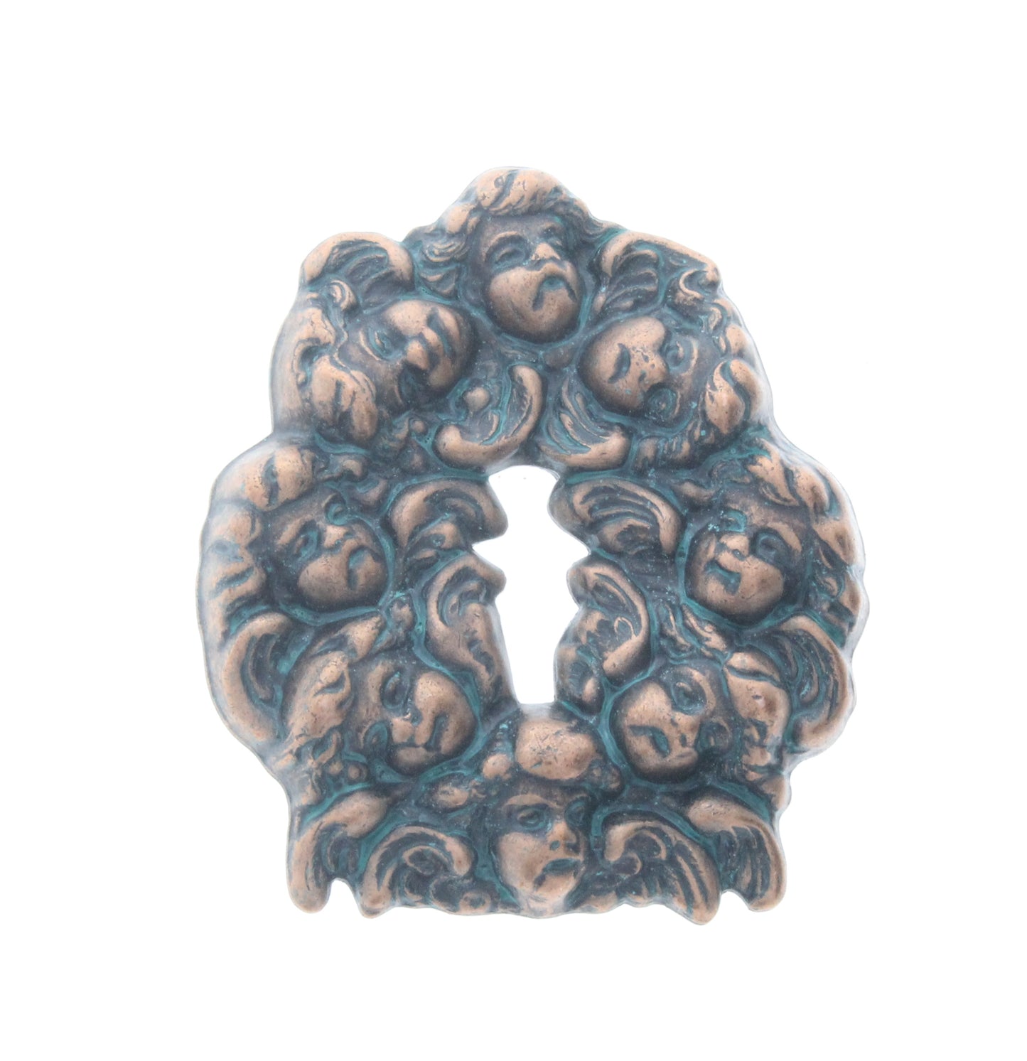 Ornamental Cherub Wreath Charm, Pk/6