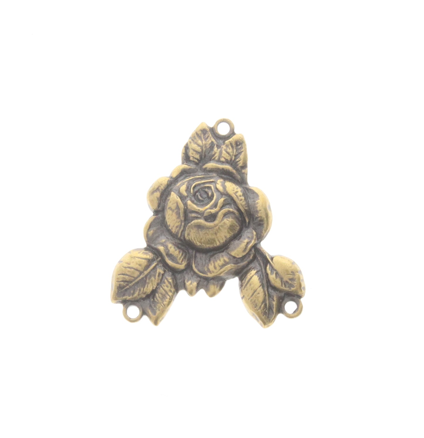 Rose 3-Ring Connector Charm, Pk/6