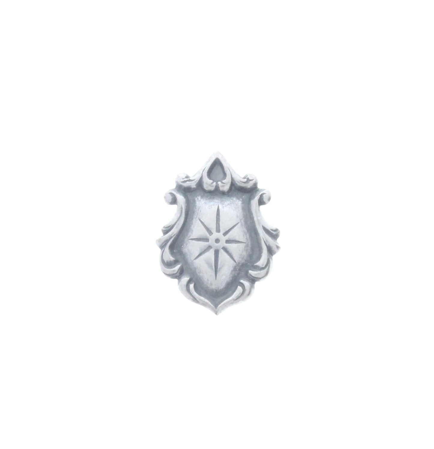 Classic Silver Small Shield Charm, Pk/6