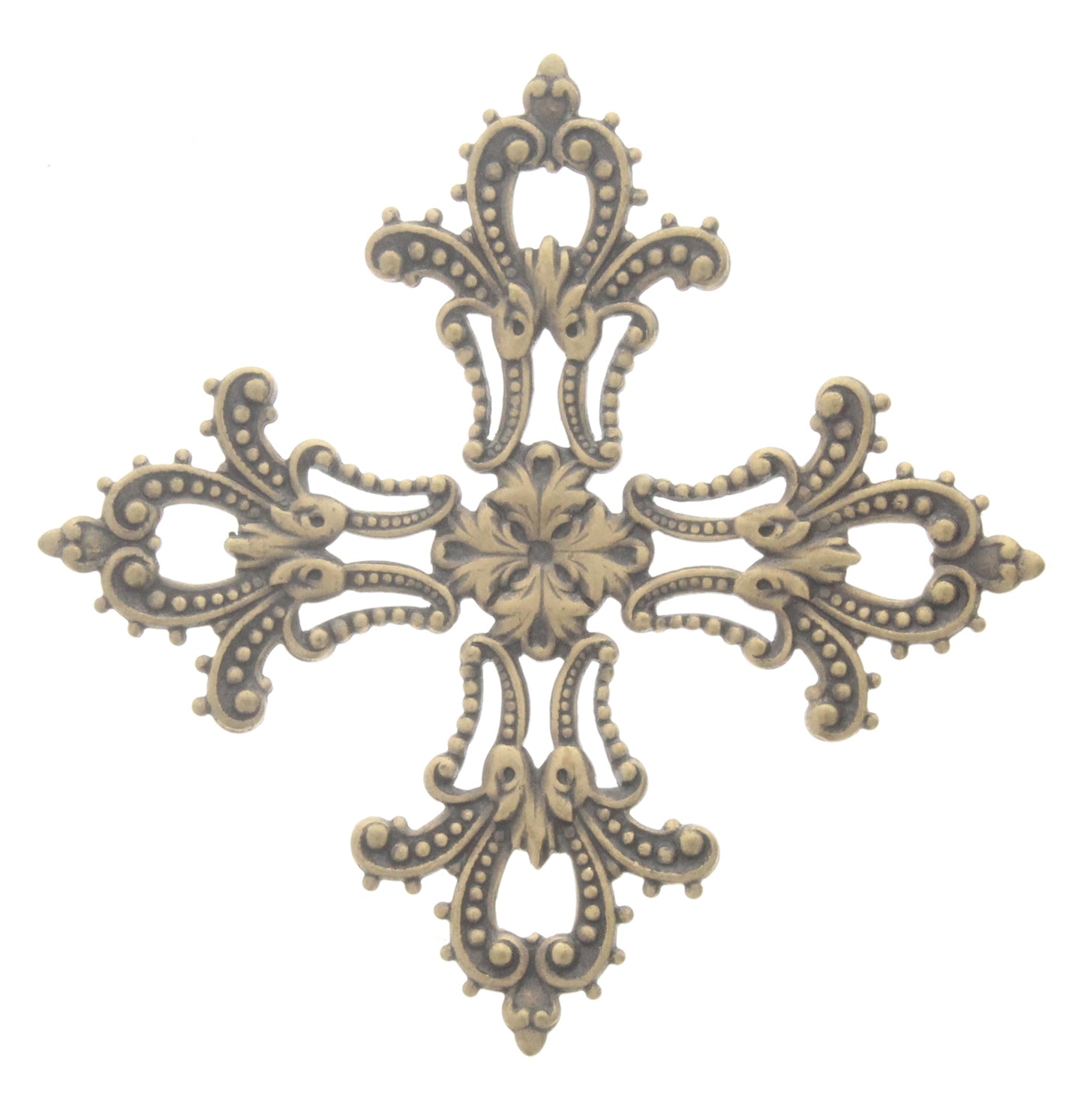 Large Filagree Cross Charm, Pk/6