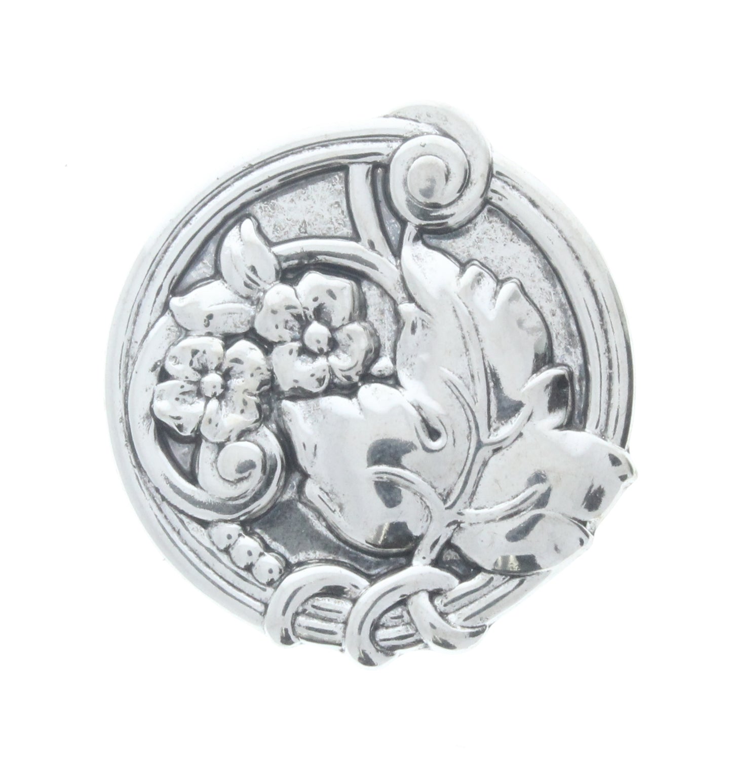 Round Leaf Flower Charm, Pk/6
