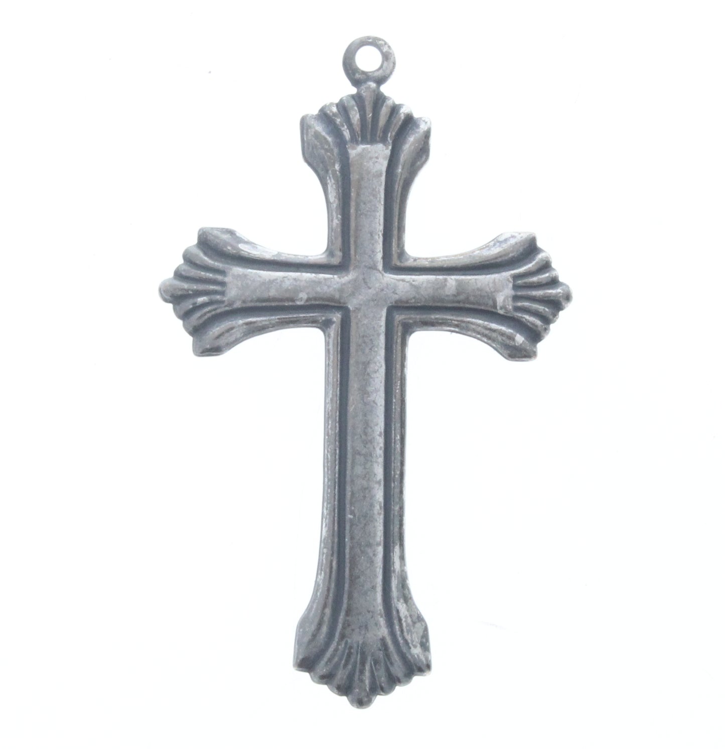 Classic Silver Cross Charm w/Ring, Pk/6