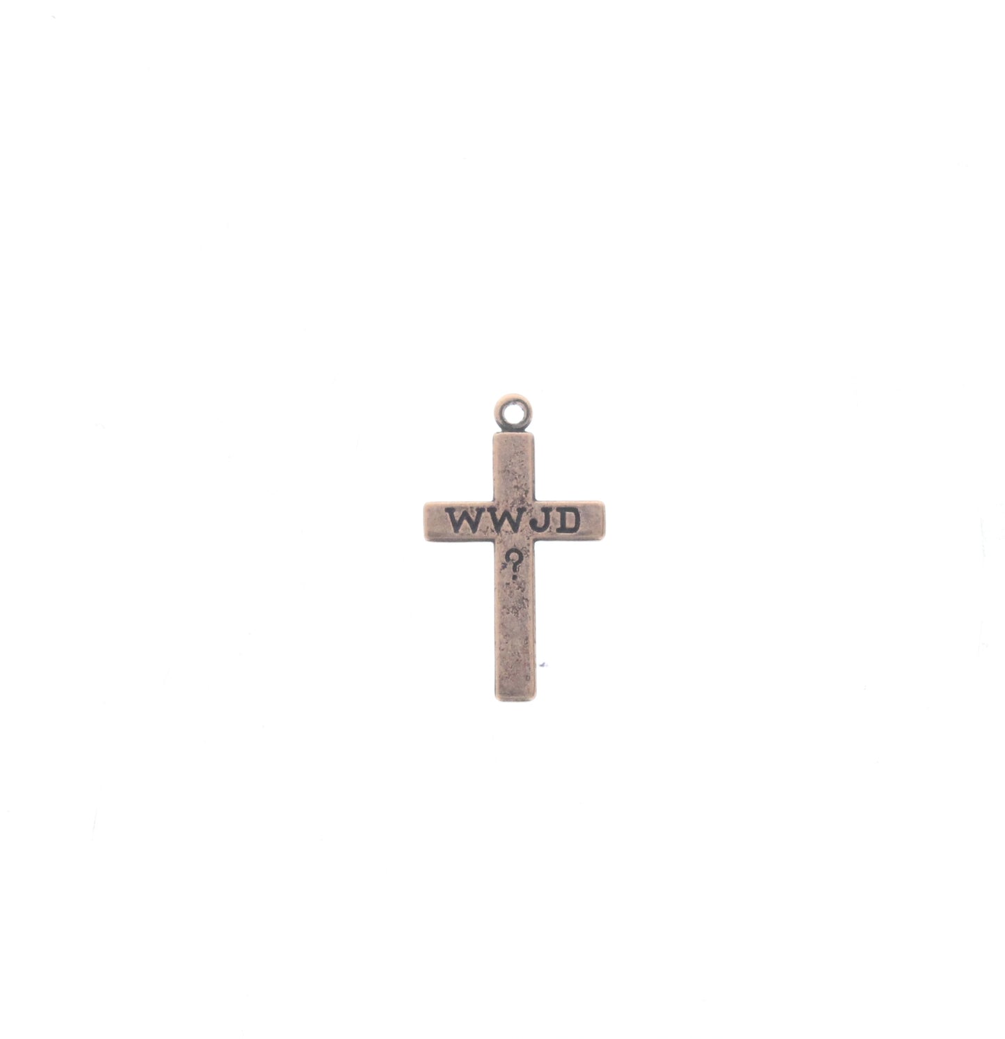 "WWJD" Cross Drop Charm, Pk/6