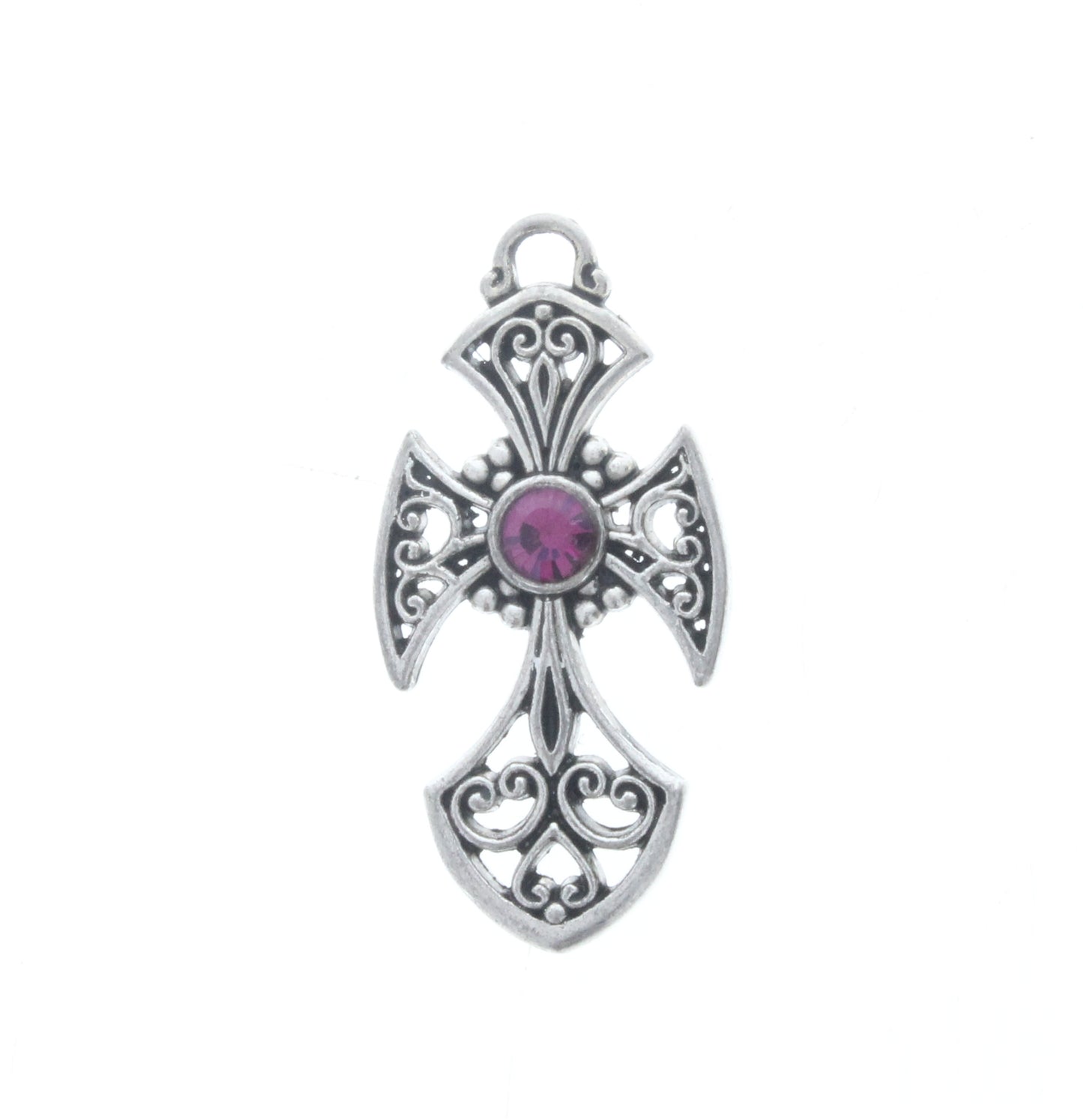 Double-Sided Cross Charm w/Loop, ea