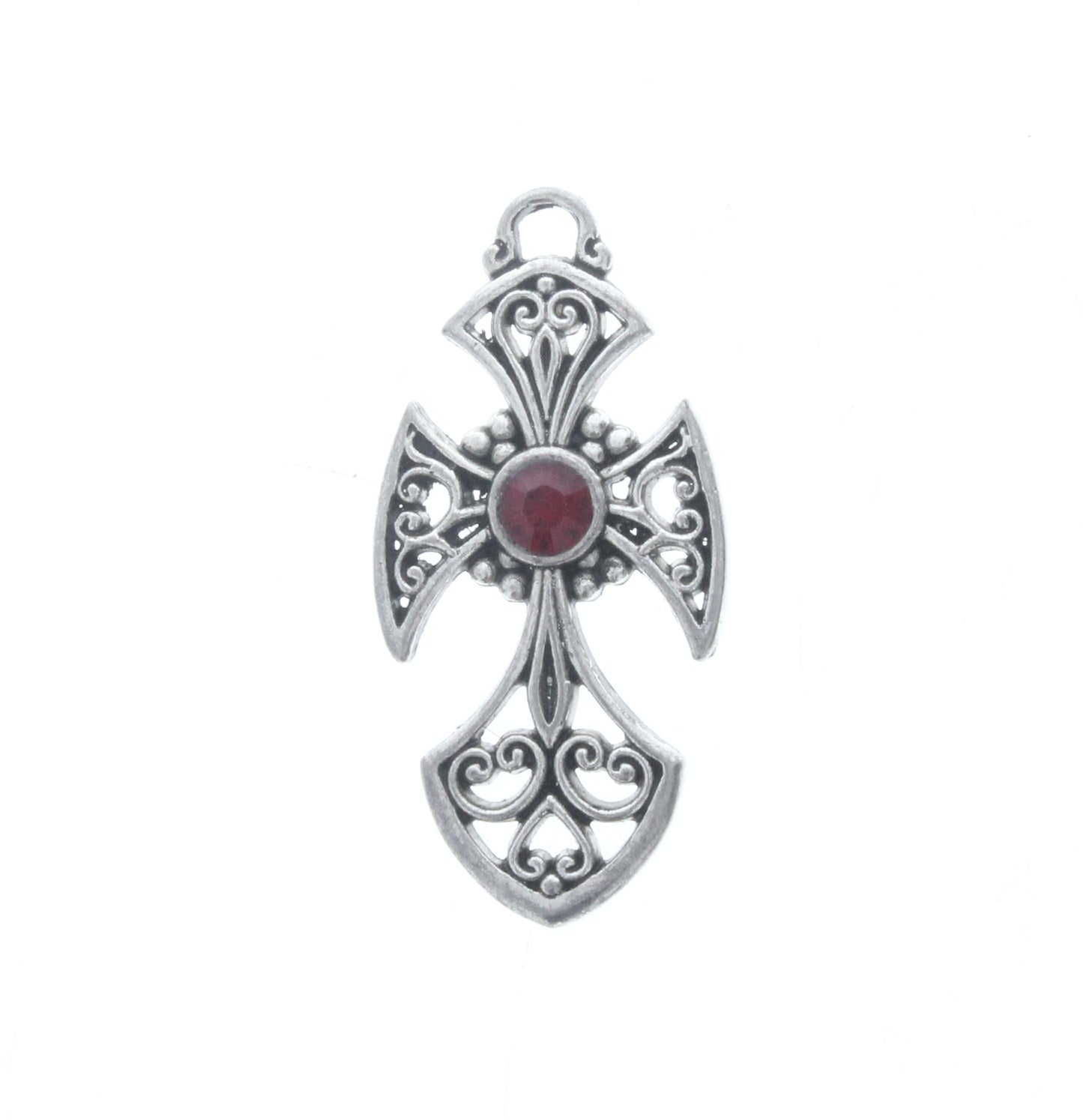 Double-Sided Cross Charm w/Loop, ea