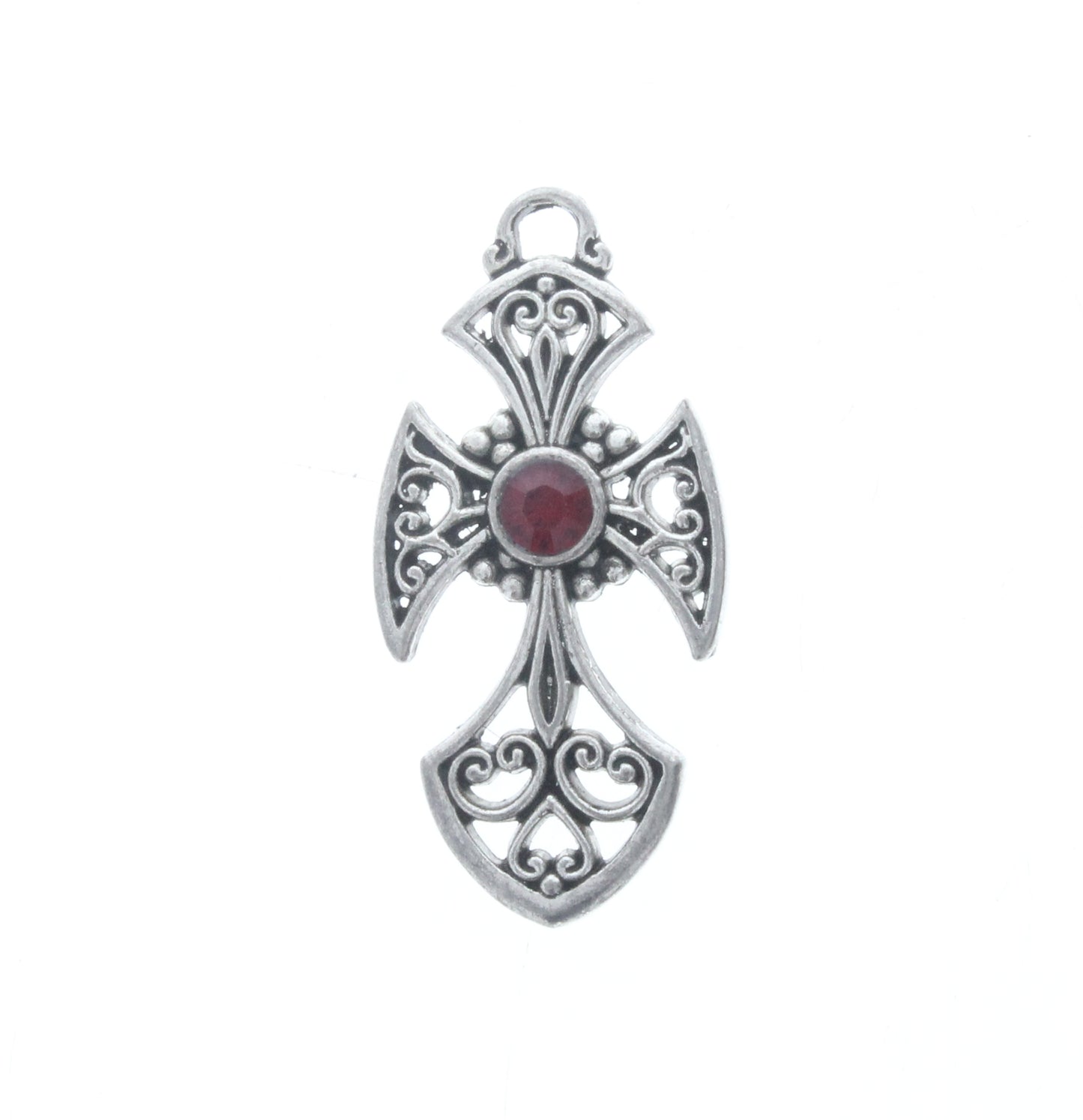 Double-Sided Cross Charm w/Loop, ea