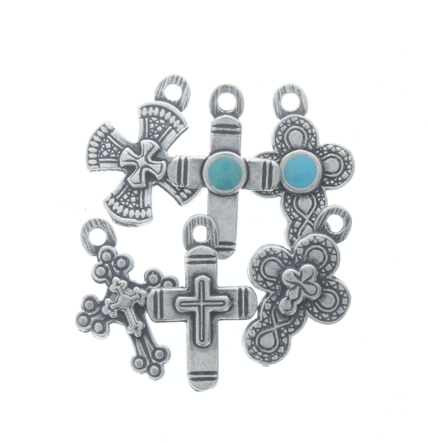 Assorted Cross Charms, Pk/6
