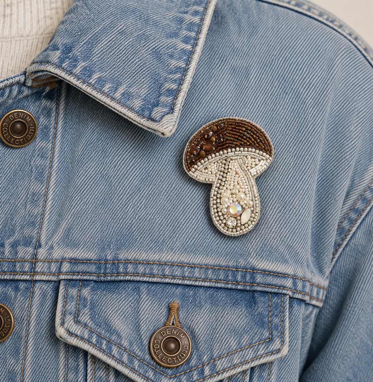 68mm x 51mm Enchanted Toadstool Pin, each