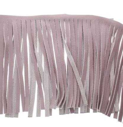 Dusty-Pink Leather Fringe, Made in the USA, sold by ft.