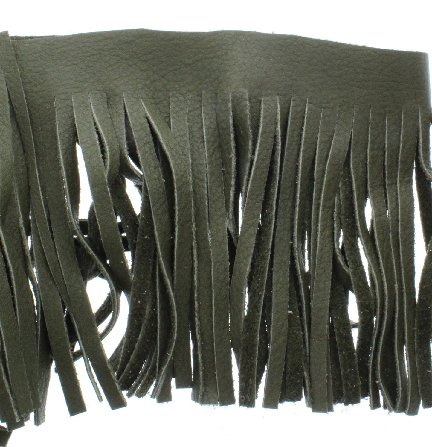 Moss-Green Leather Fringe, Made in the USA, sold by ft.