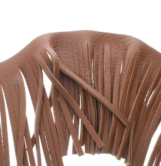 Brown Leather Fringe, Made in the USA, sold by ft.