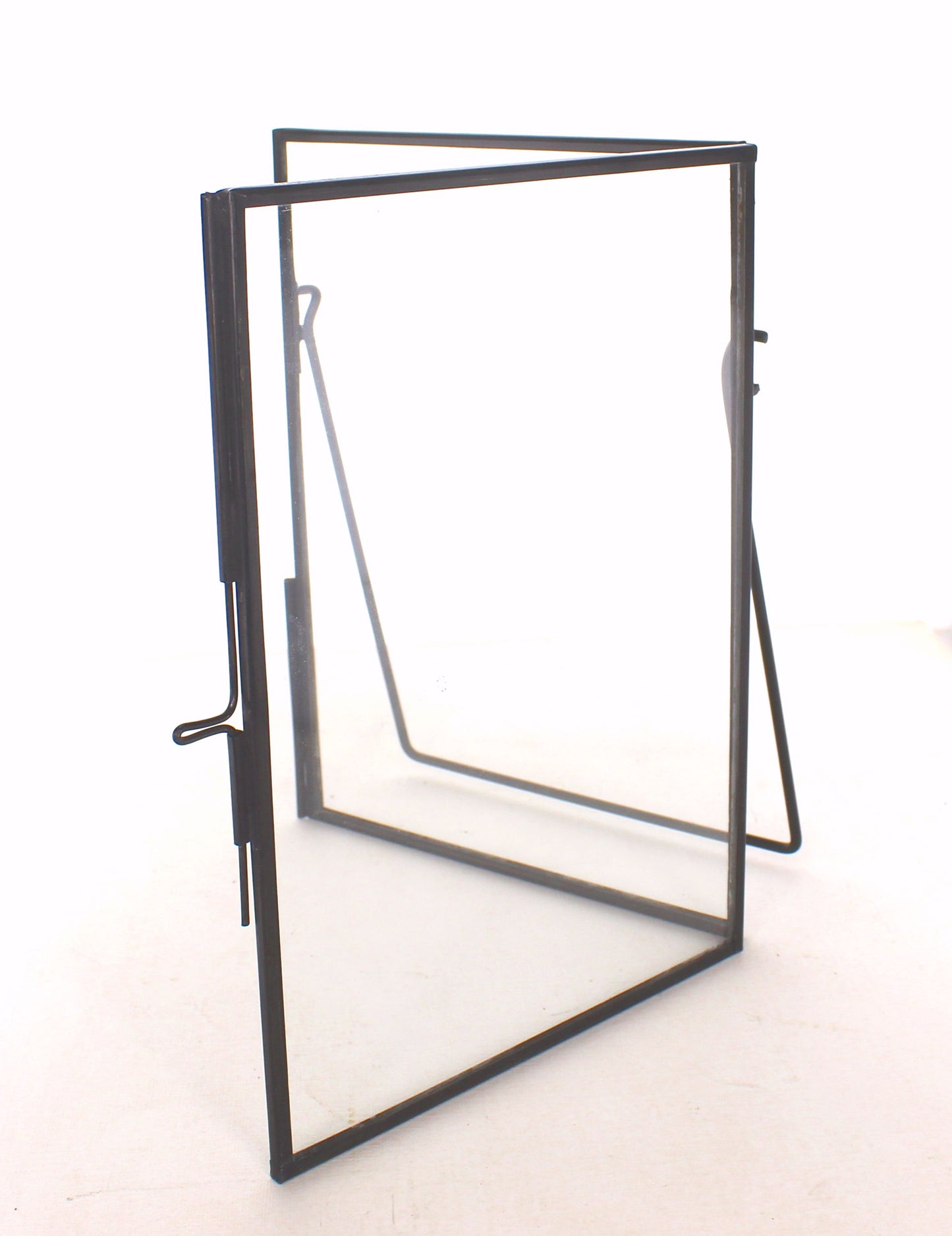 5' x 7' inch Black Zinc Picture Frame with Stand, each