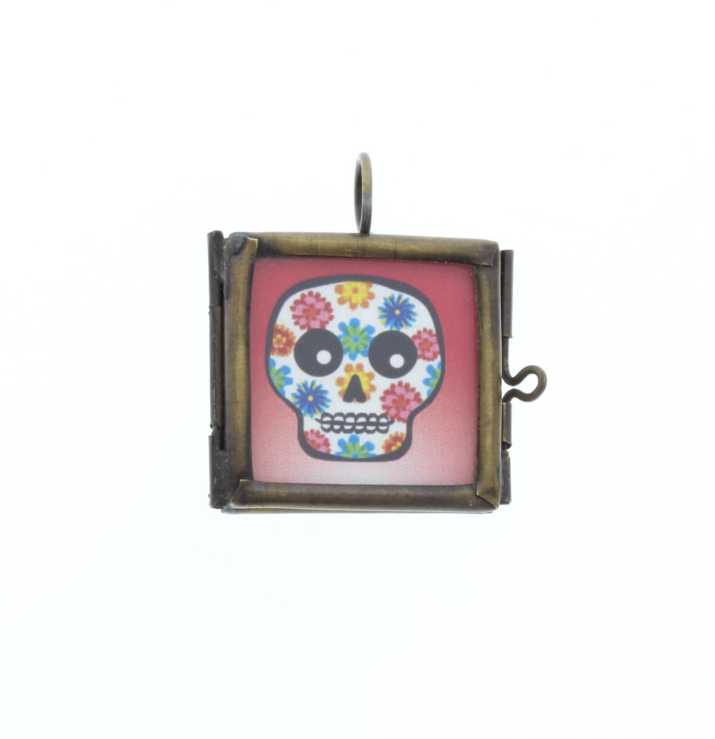 Square Glass Frame Locket, 6 ea
