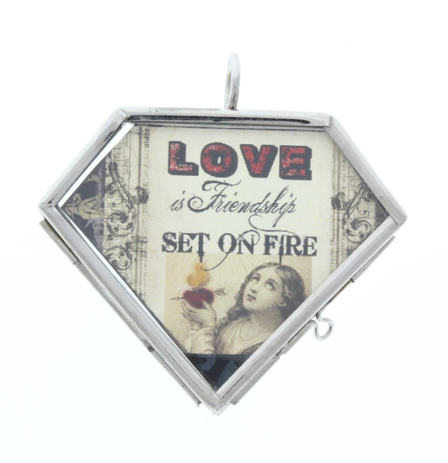 Diamond Locket Pendant, 6 ea