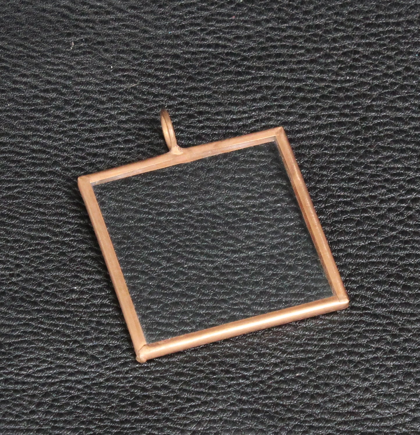 Square Glass Frame Pendants, 6 ea