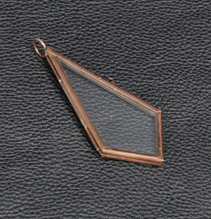 Diamond Glass Frame Pendant Locket, 6 ea