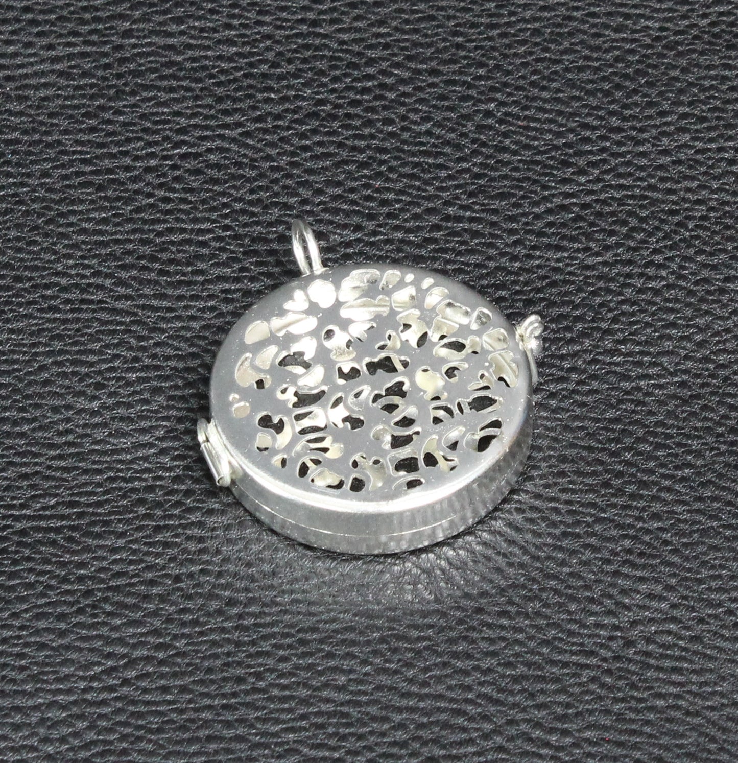 Filigree Pill Box Lockets Pendants, Silver, 2 ea