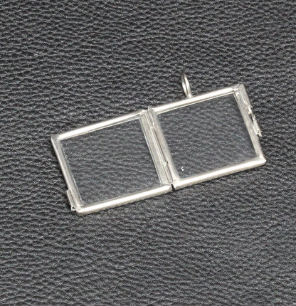 Square Glass Frame Locket, 6 ea