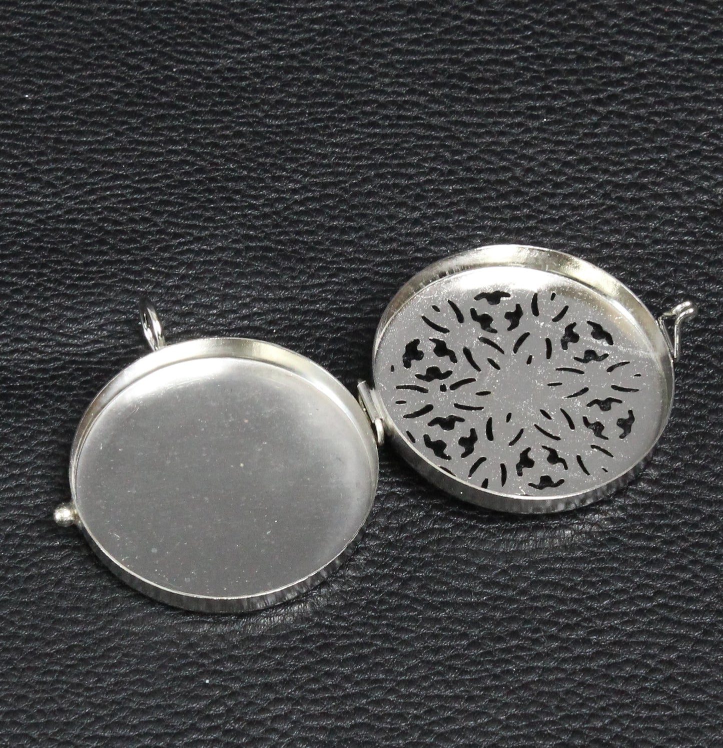 Filigree Pill Box Shadowbox Pendants, 2 ea