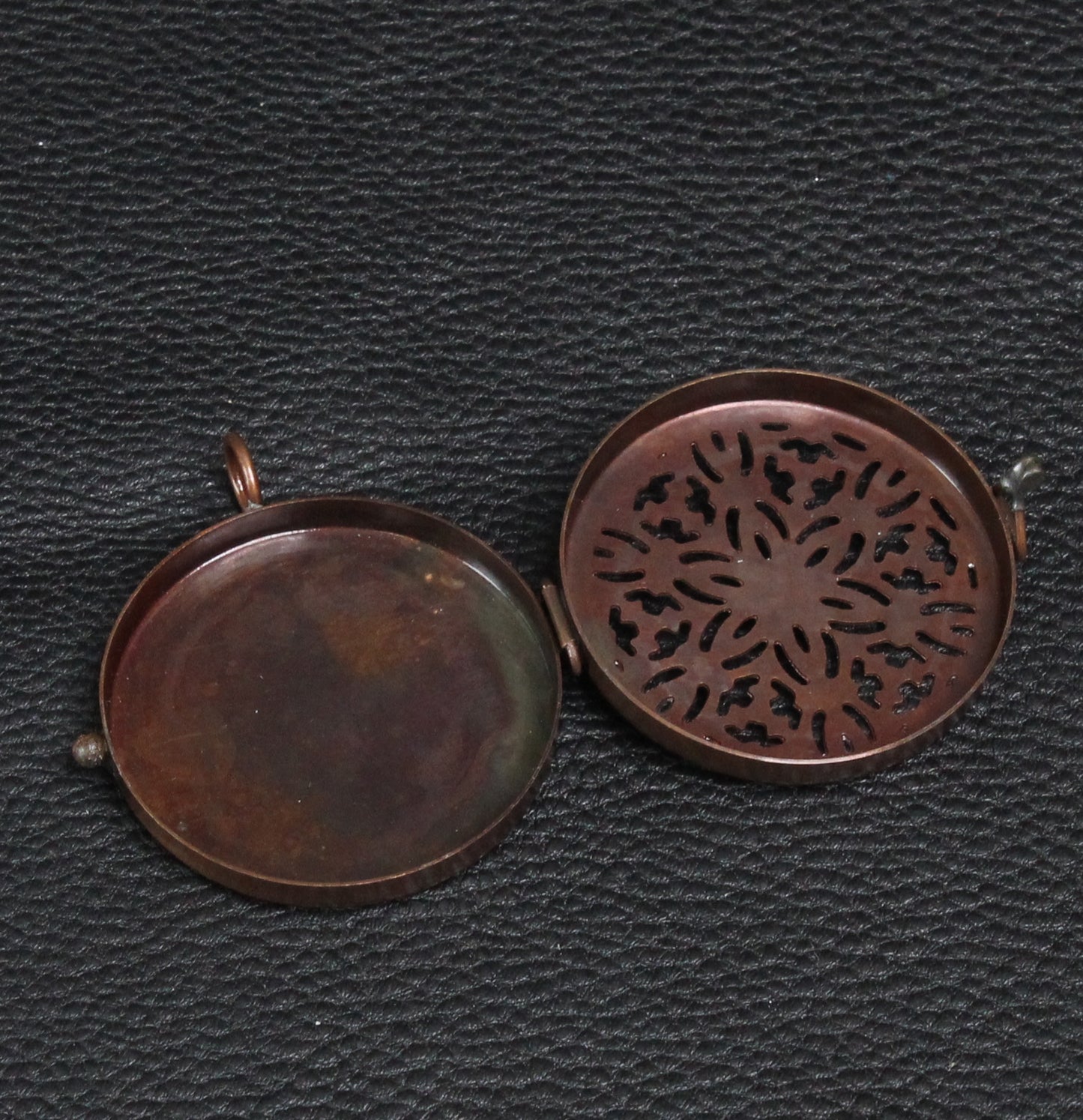 Filigree Pill Box Shadowbox Pendants, 2 ea