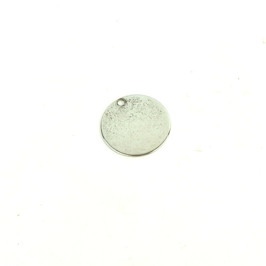 Flat Round Disc, Vintage Silver, pk/6