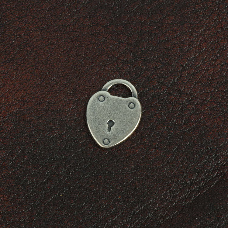 Antique Lock Charm , Classic Silver, -pk/6