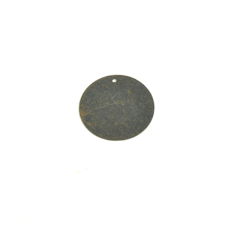 Flat Round Disc, Vintage Rustic Brass, PK/6