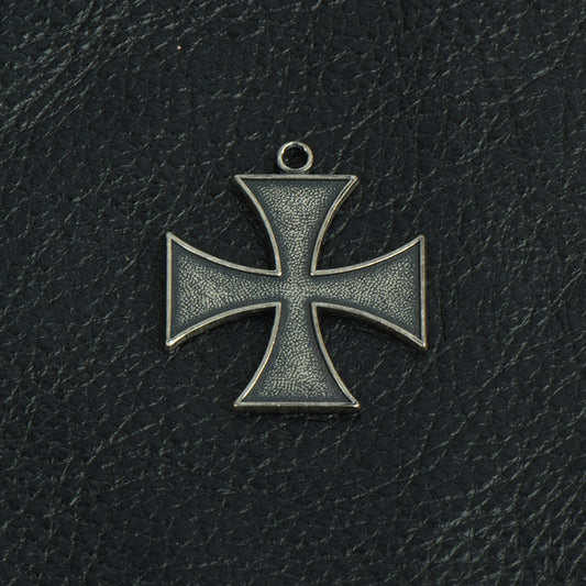 Cross charm 26mm(1 inch) Maltese Iron Cross Charm, pack of 6.