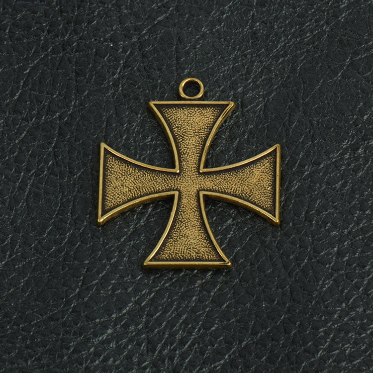 Cross charm , 1 inch Maltese Iron Cross Charm, pack of 6
