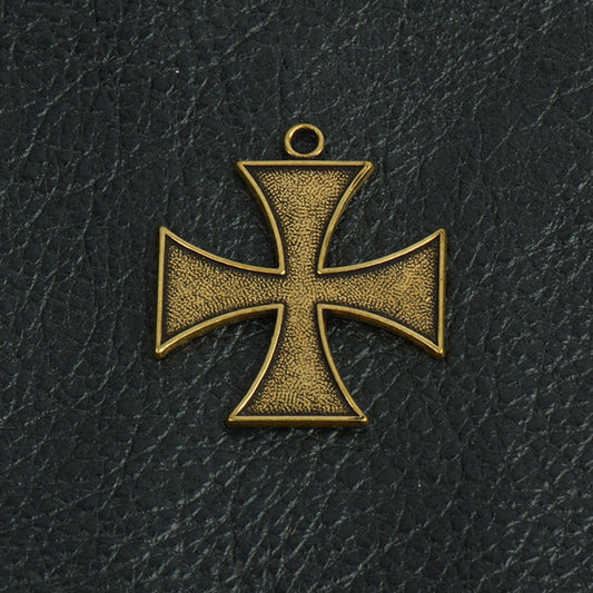 Cross charm , 1 inch Maltese Iron Cross Charm, pack of 6