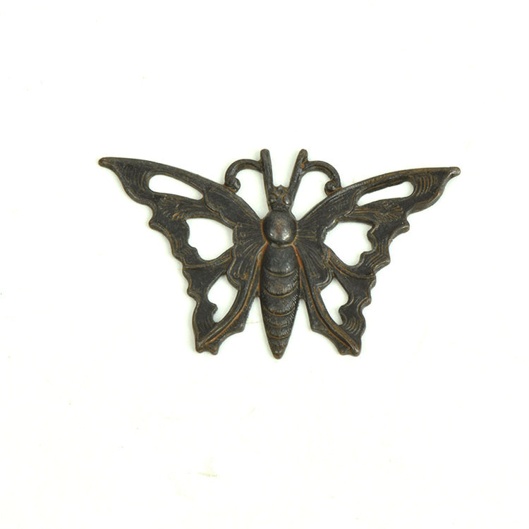 Butterfly Pendant charm 35x22mm Butterfly Metal Stamping, Vintage Rustic , PK/6