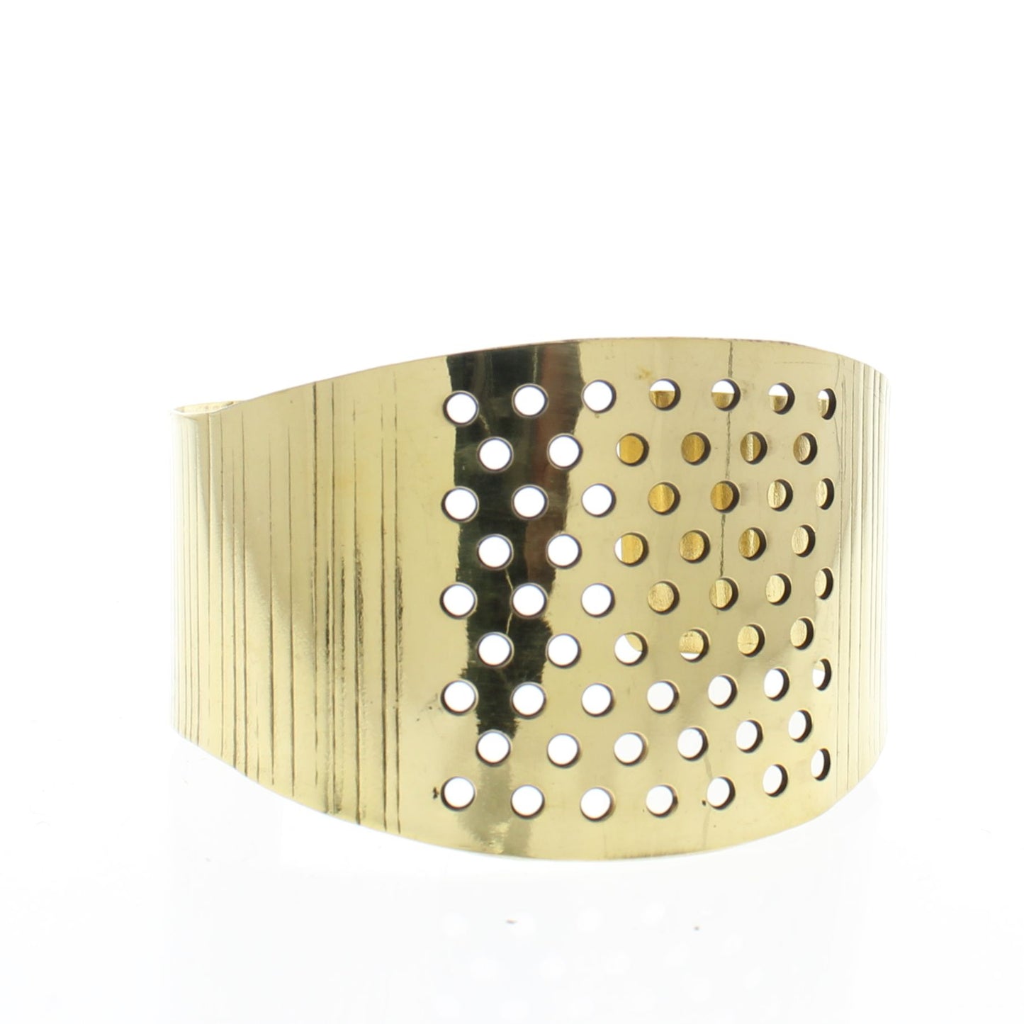 Brass Polish Cuff with pin holes, each