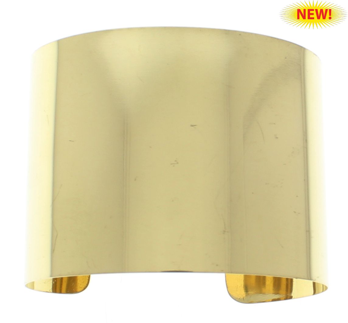 2" Wide Brass Polish Sheet Cuff, each