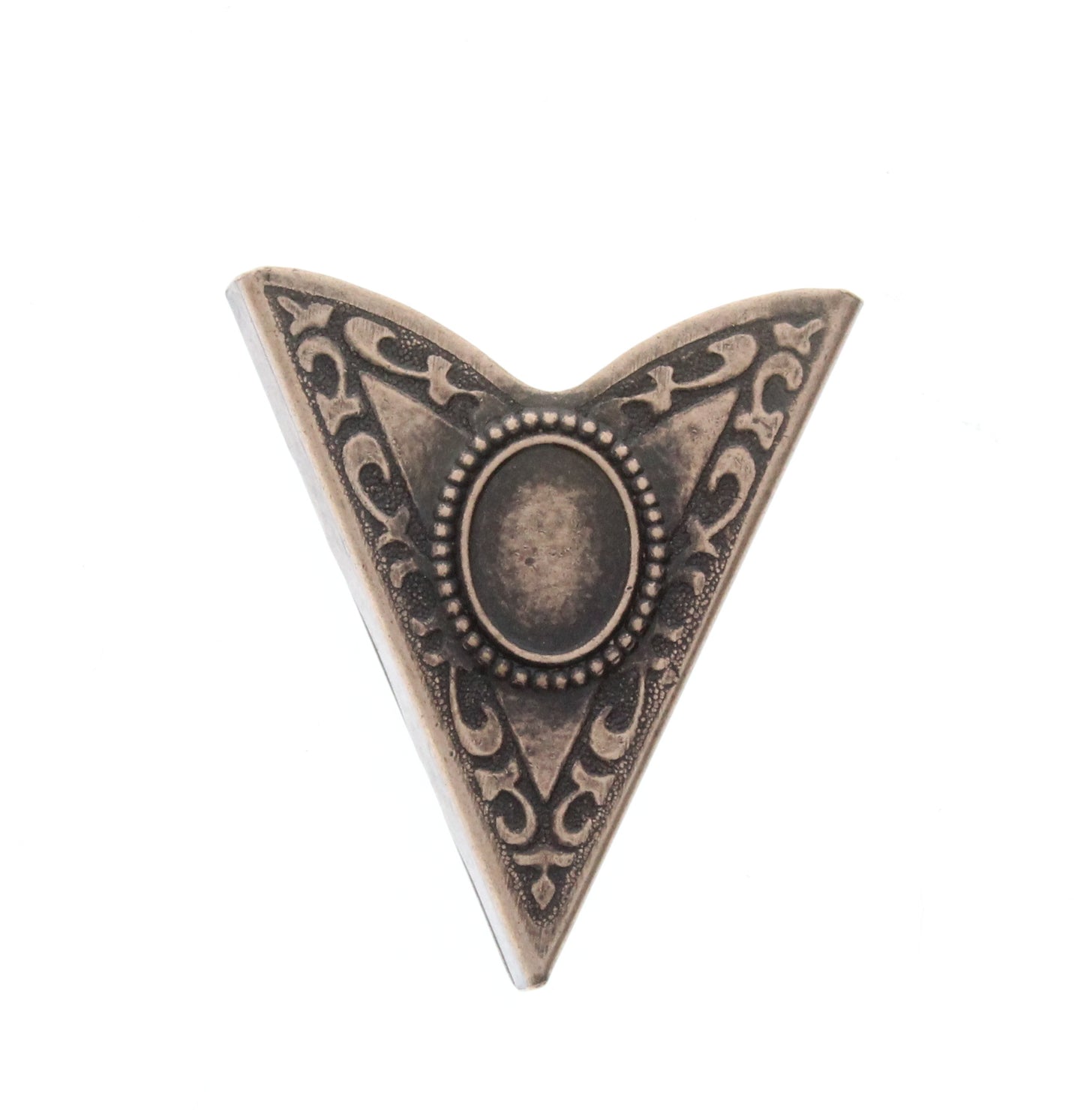 Western Collar Tip w/8x6mm Bezel, pk/2