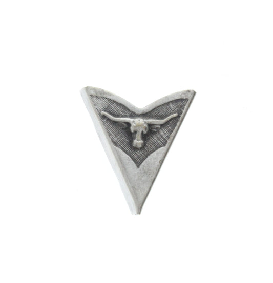 Antique Silver Longhorn Collar Tip, Pk/2