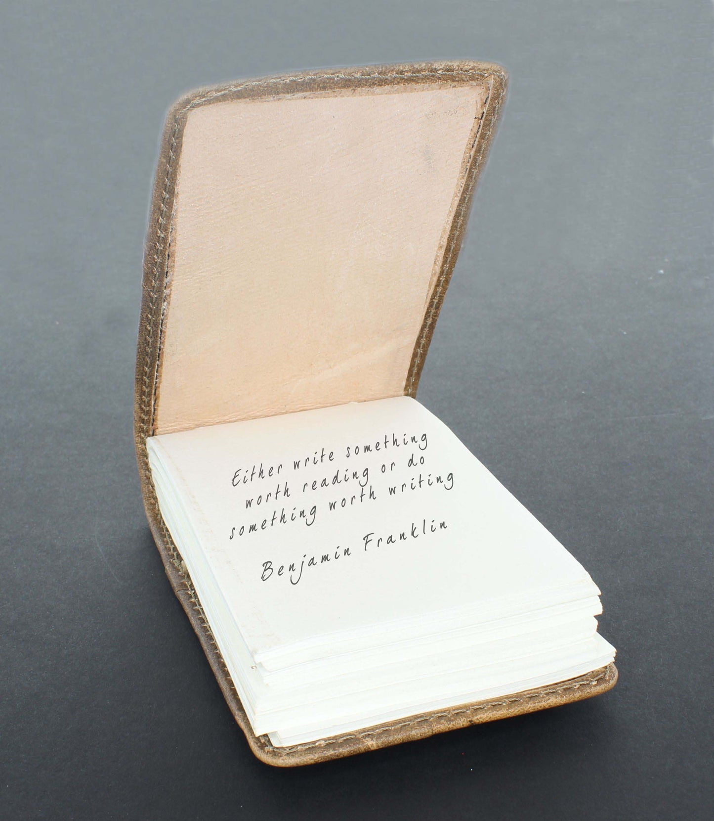 4"x6" Plain Leather Journal with Elastic Closure Light CLR, each