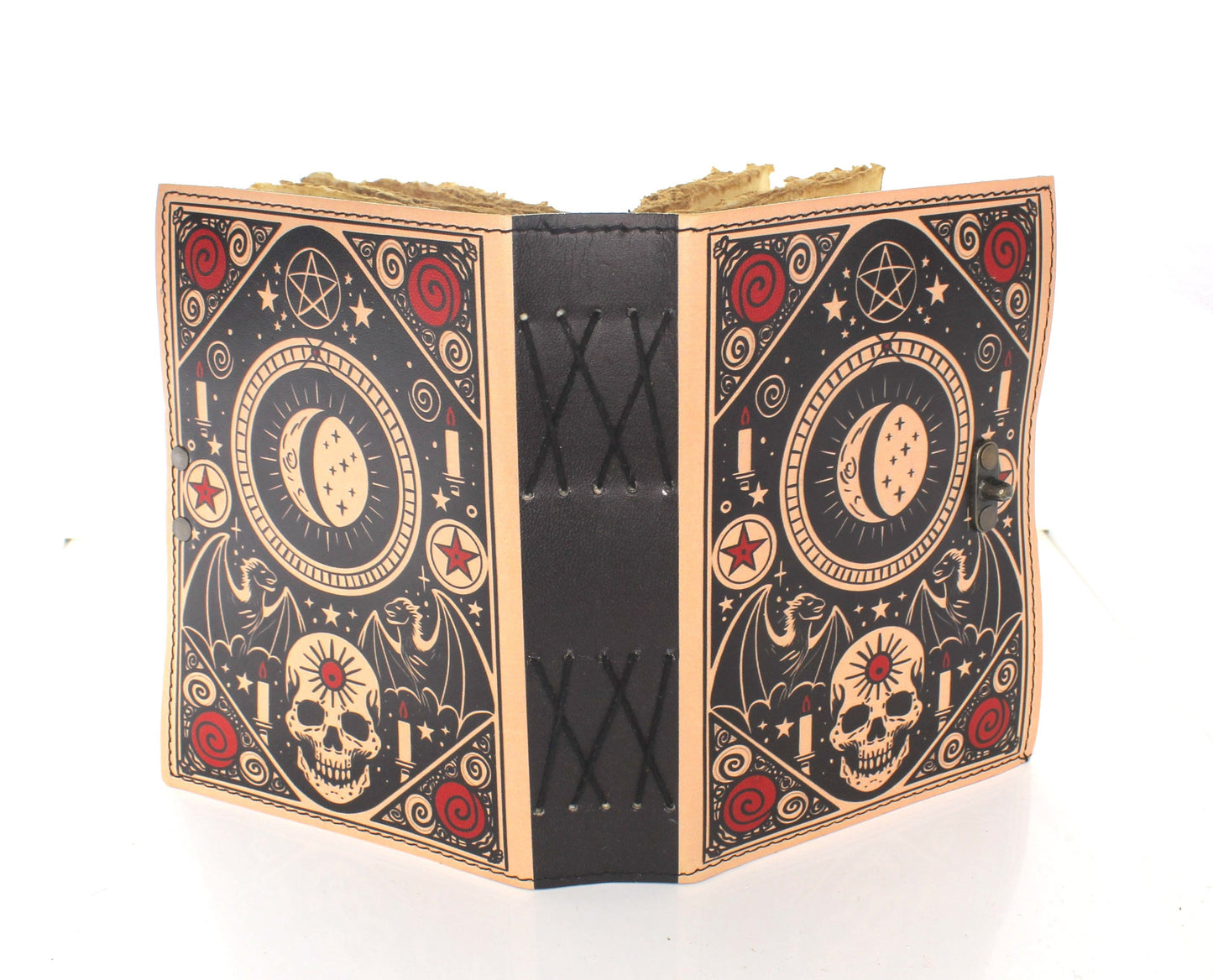 5" x 7" Skull Printed Leather Journal