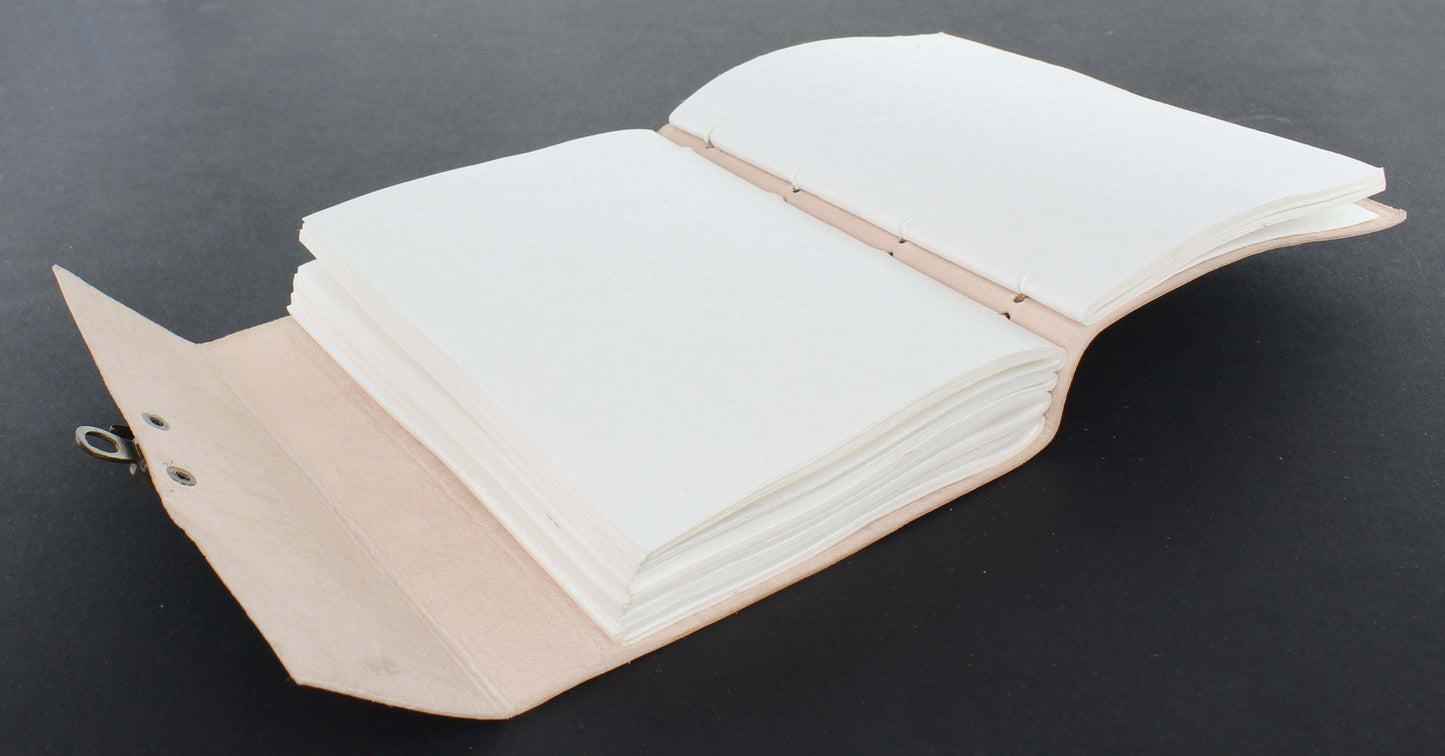 Leaf Embossed Leather Journal with Lock Closure, each