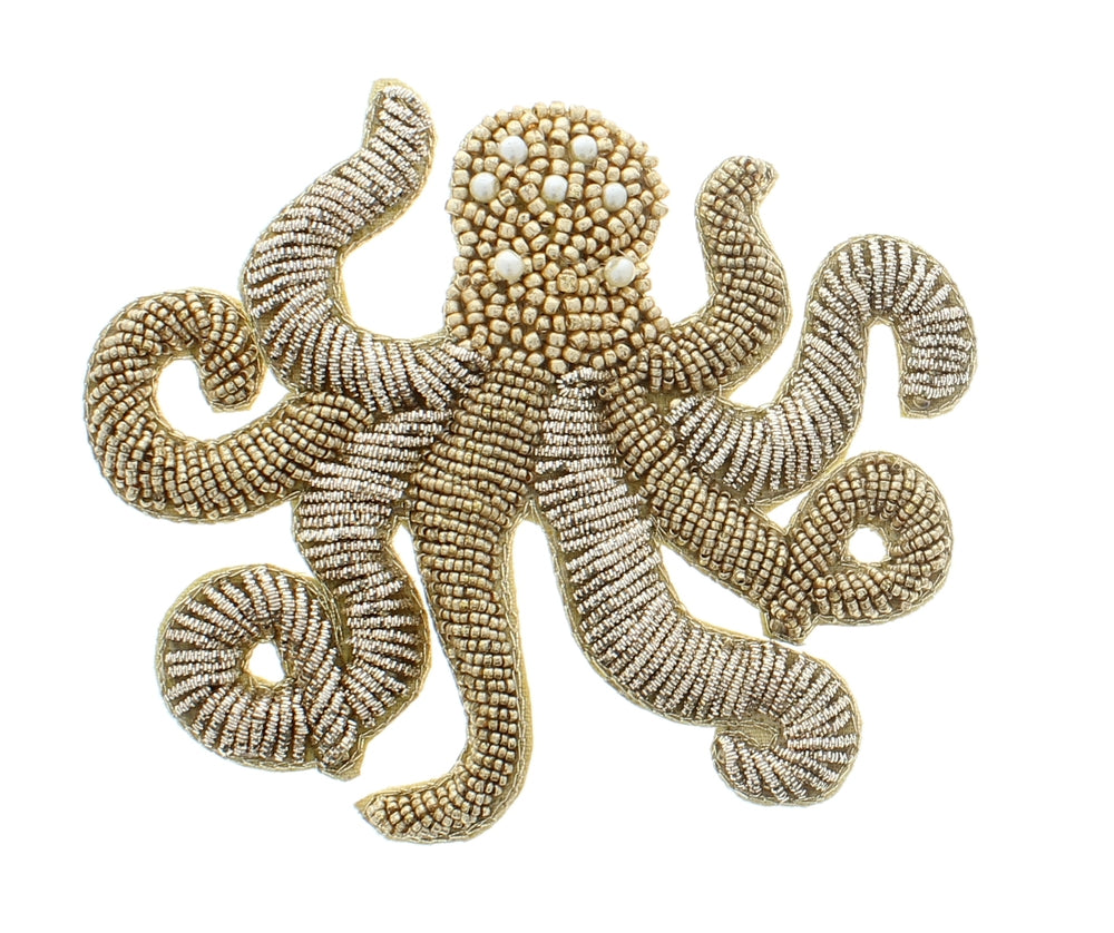 89mm x 102mm Octopus Embroidery Pin