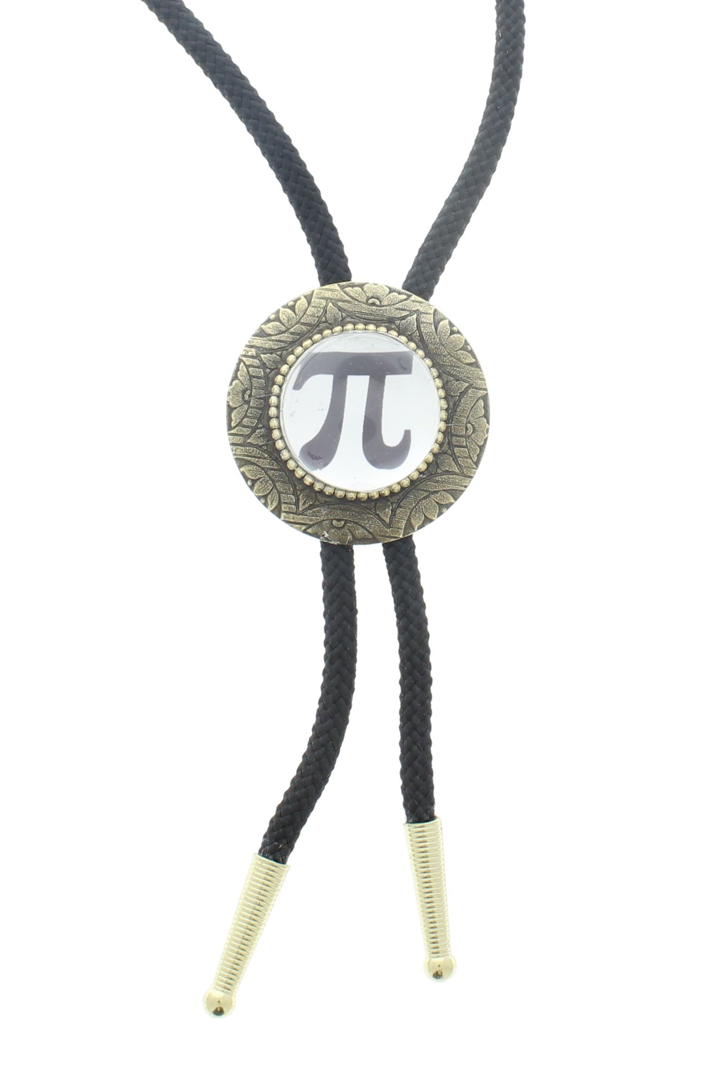 Pi Bolo Tie, Brass and Silver, made in USA