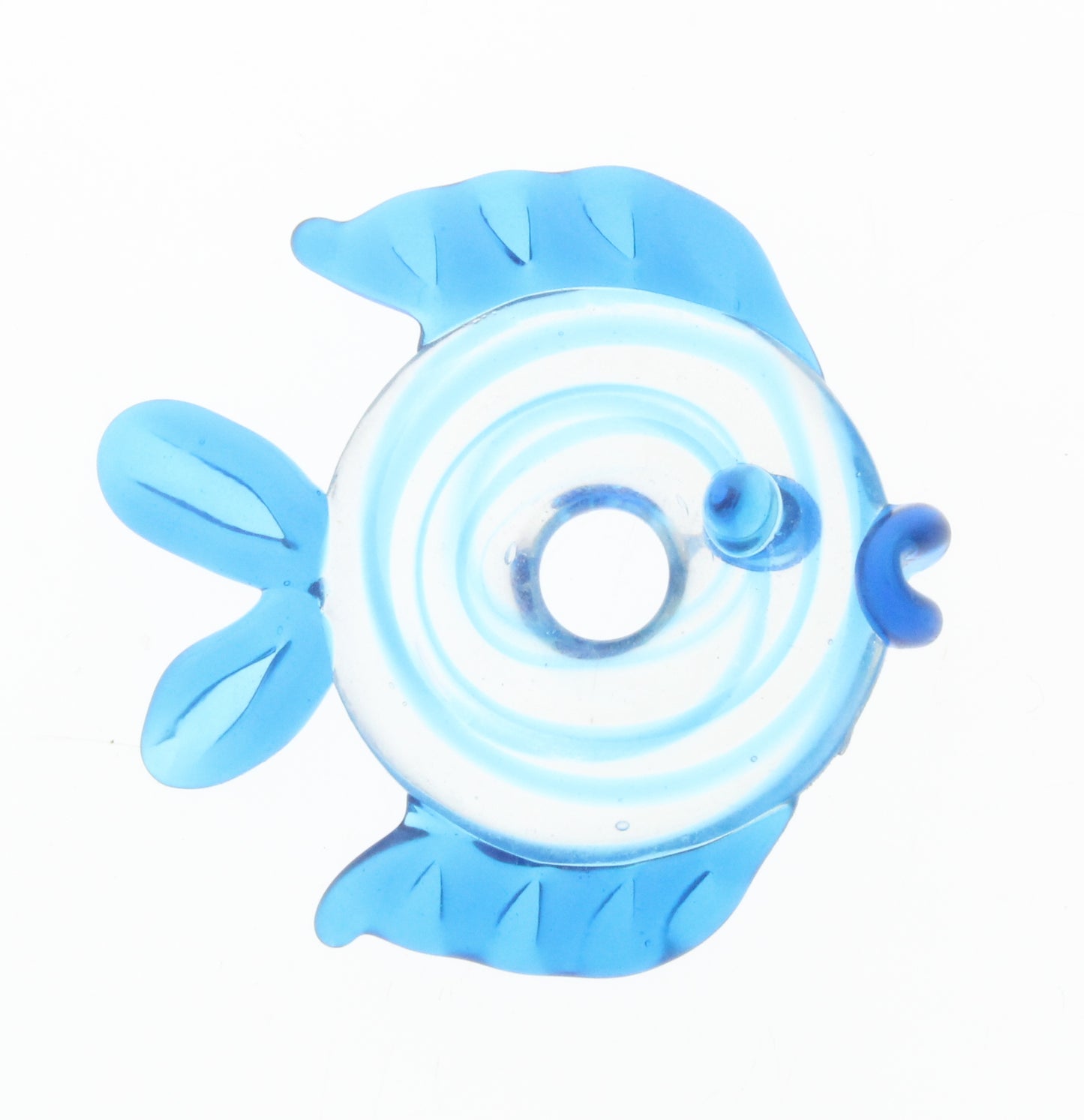 Murano Style Glass Fish Pendant, Red, ea