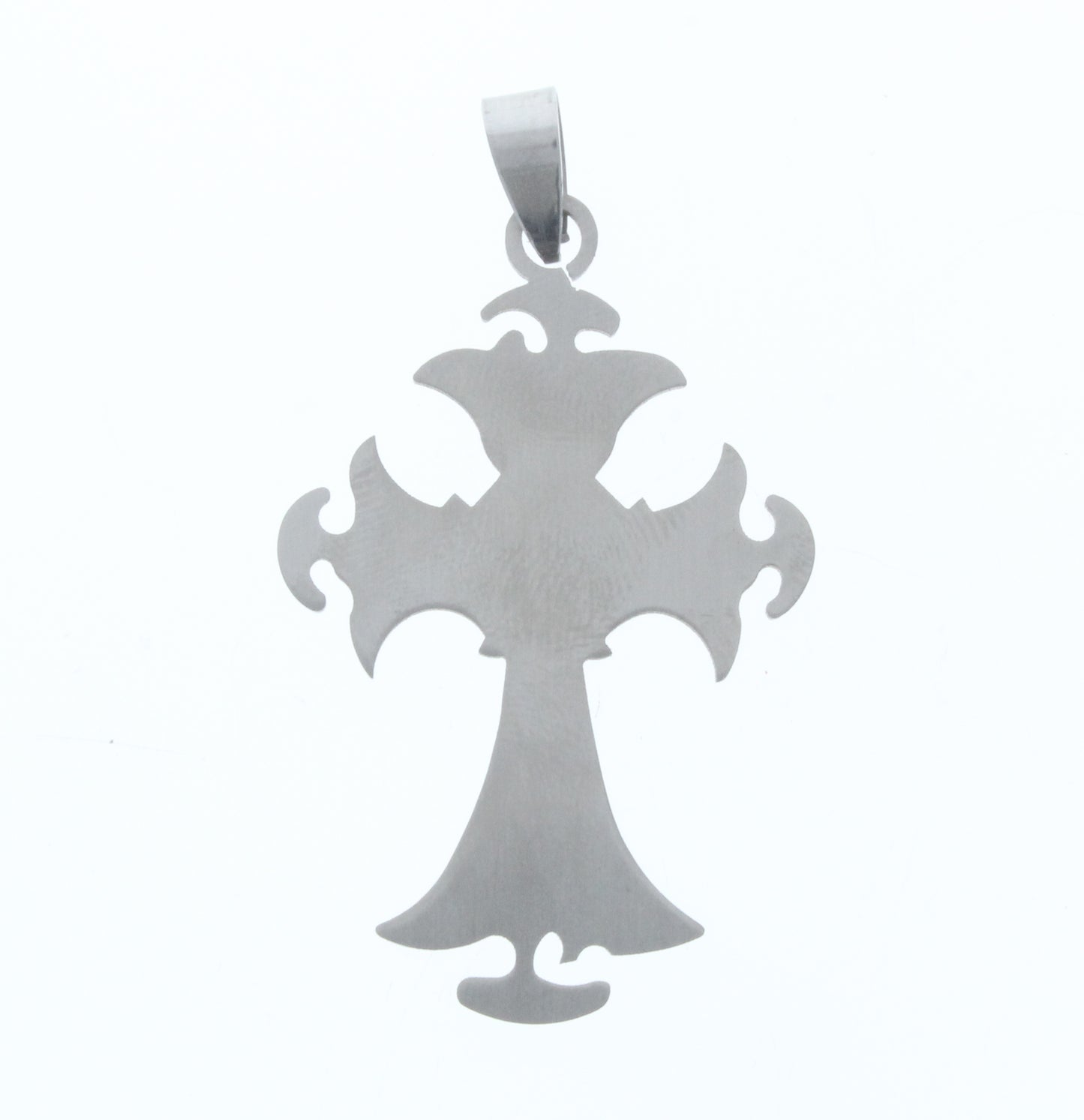 Antique Silver Cross Pendant w/bail, ea