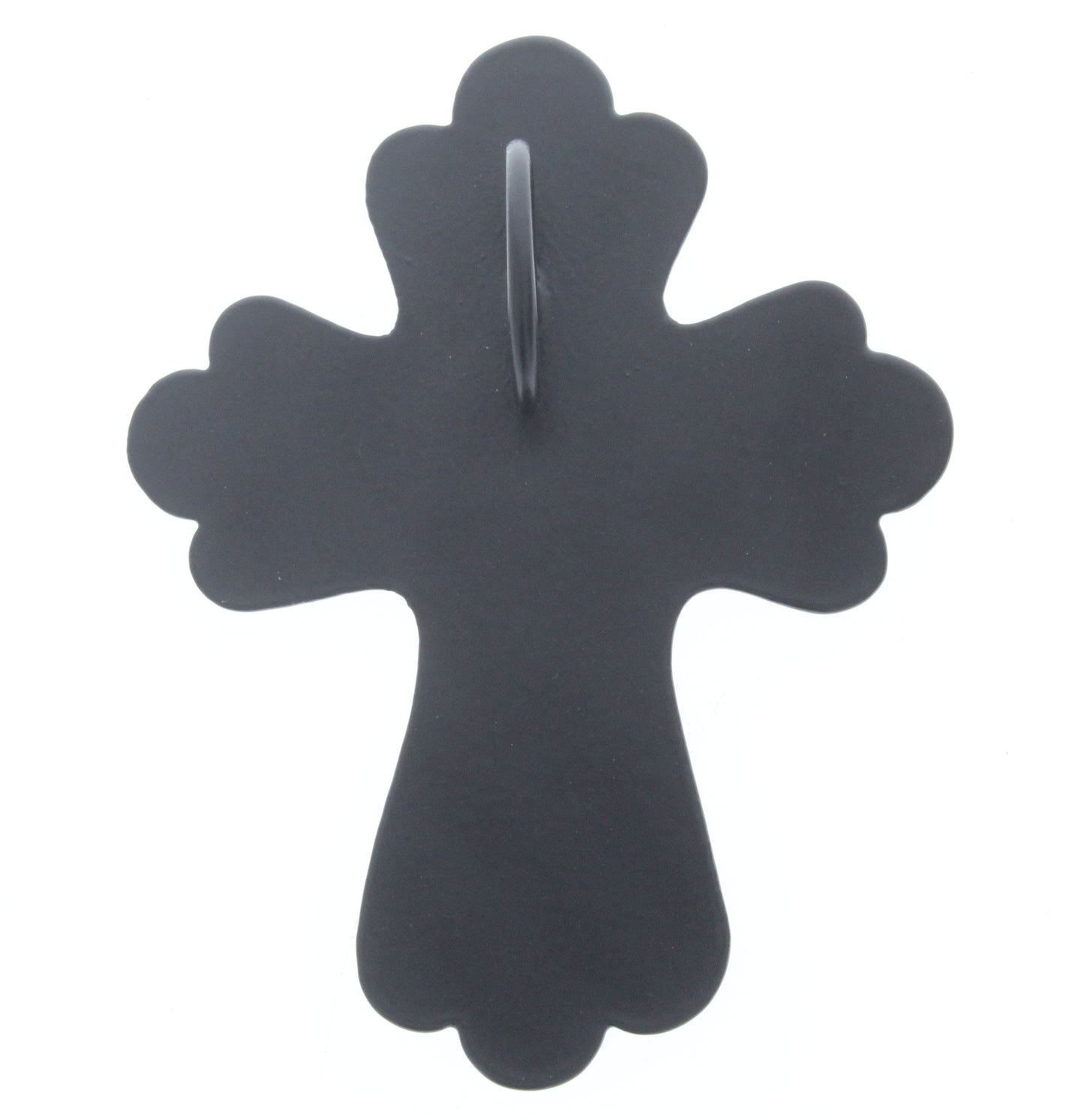 Flat Metal Fleury Cross Pendant, ea