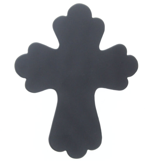 Flat Metal Fleury Cross Pendant, ea